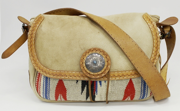 ラッキージョン Luckyjohn Free Easy レザーラグショルダーバッグ 赤富士屋洋服店