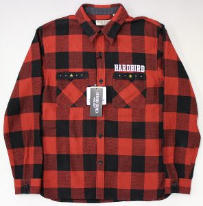 HARDBIRD Studded heavy flannel shirt 1