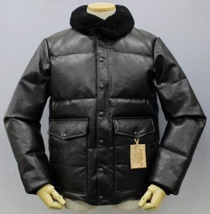 RAINBOW COUNTRY All Leather Racing Down Jacket BOMBER