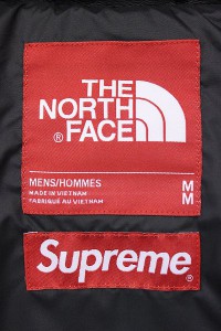 17AW Supreme × The North Face Leather Nuptse Jacket シュプリーム ノースフェイス レザーヌプシダウンジャケット赤4