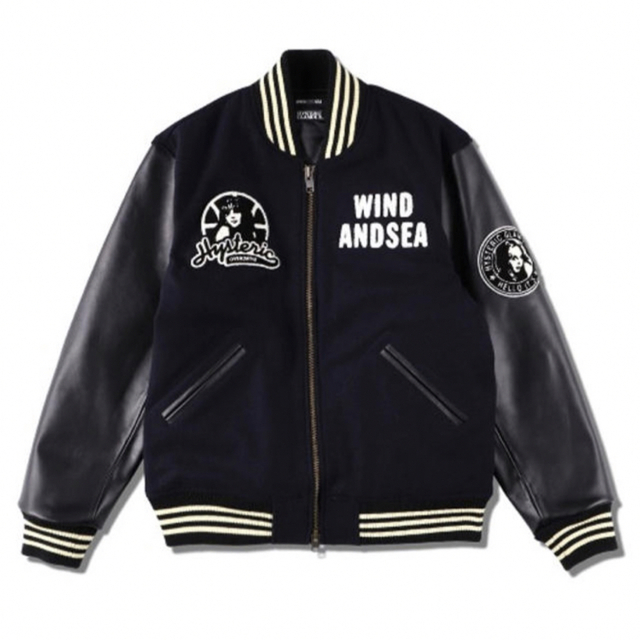WIND AND SEA × HYSTERIC GLAMOUR VARSITY JACKET スタジャン ヒステリックグラマー