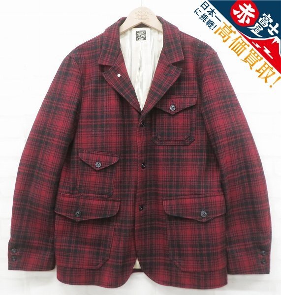 SC13206 21.25oz. WOOL CHECK CRUISER JACKET