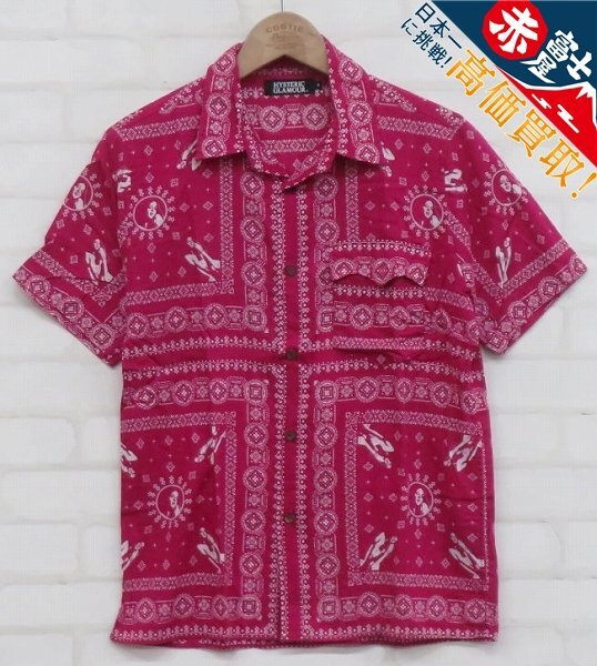 HYSTERIC GLAMOUR ガール×ペイズリー柄 半袖コットンアロハシャツ 0212AH04 ヒステリックグラマー