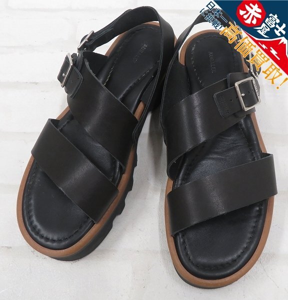 AURALEE レザーベルトサンダル メイドバイフットザコーチャー オーラリー