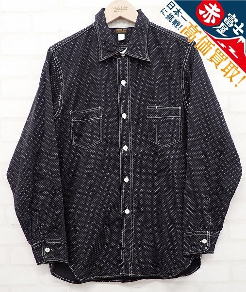 ATLAST&CO ポルカドットワークシャツ 372 アットラスト