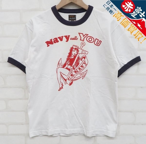 THE REAL McCOY’S NAVY CALLS YOU 半袖リンガーTシャツ リアルマッコイズ