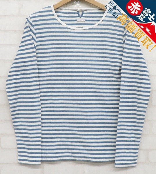 visvim BORDER CREW INDIGO L/S 0115105010022 クルーネックボーダーカットソー 長袖Tシャツ ヴィズヴィム