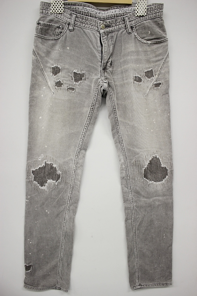 NUMBER NINE ダメージ加工コーデュロイパンツ ナンバーナイン