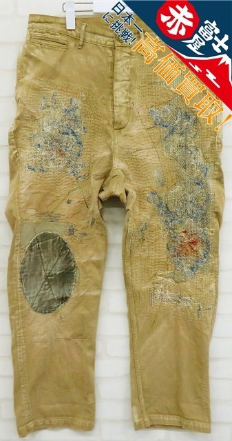 刺し子 ダメージ リペア加工 シンチバック パンツ