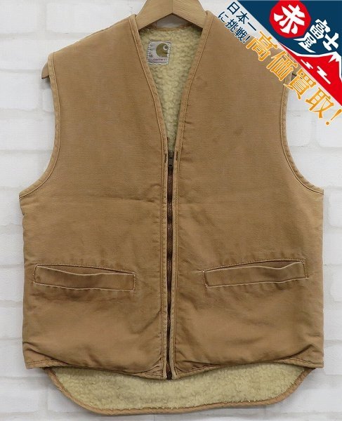carhartt 裏地ボア ブラウンダックベスト カーハート