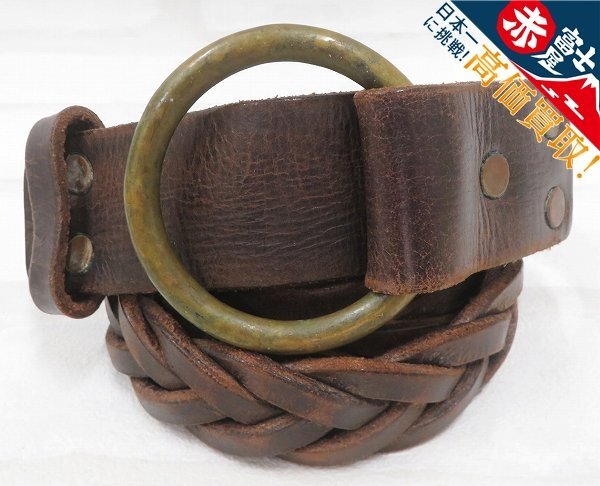 RRL LEATHER WOVEN RING BELT レザーメッシュベルト 186本限定 ダブルアールエル